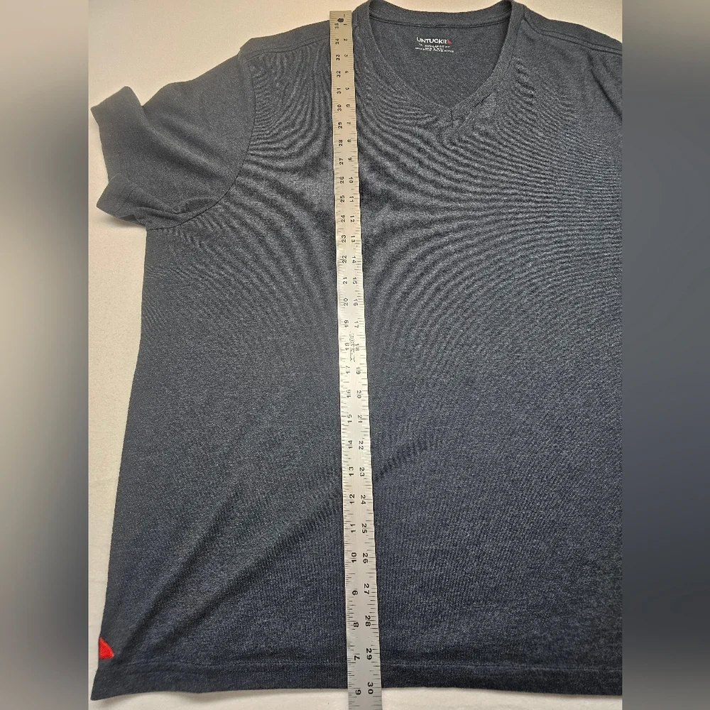 UNTUCKit Mens XXX Large V Neck T Shirt Gray Casual Short Sleeve Tee - Picture 5 of 5